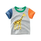 New style animal lovely kids t shirts design printed toddler boys t shirt
