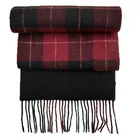 2019 man hot sale winter long red check woven wholesale tartan 100% wool Scarf