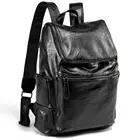 2019 Private label leisure luxury men school bag genuine leather travel backpack