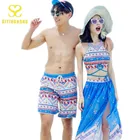 Wholesale Customized Logo 4 Way Stretch Men Board Shorts Swim Trunks Beach Wear