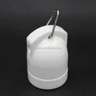 高品質 E27 ヴィンテージ白セラミック/磁器ランプ baseedison 電球ホルダーとフック
