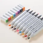 TOUCHLECAI Markers Pen 204 Colors Animation Sketch Marker Dual Head Drawing Art Brush Pens with Japan imports pen tip