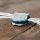 2019 style eco-friendly double colors felt earphone holder for wire organizer