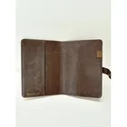 soft leather book cover with metal closure