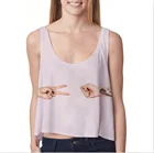 China supplier Print on demand MOQ 1 drop shipping ladies summer cotton knit crop tank top women
