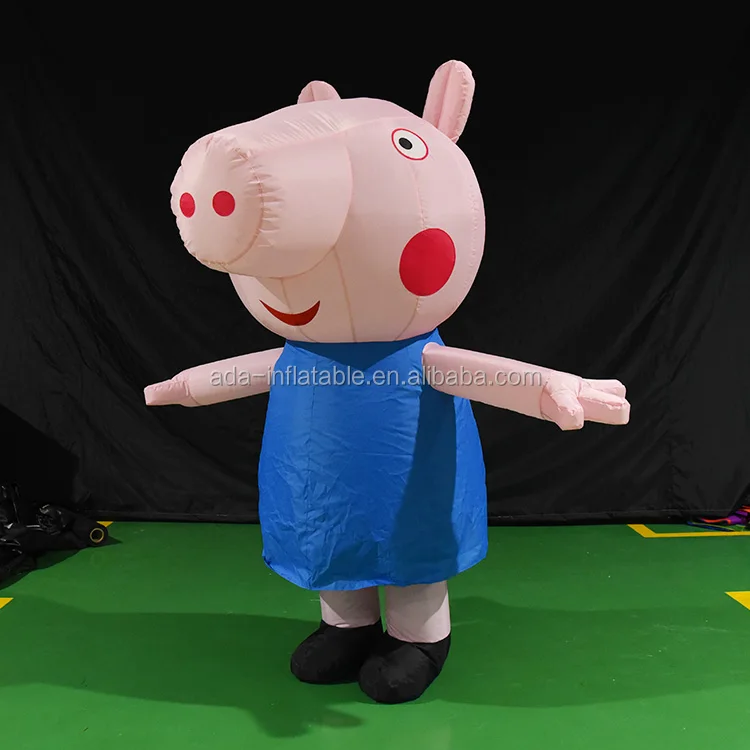 การ์ตูนที่มีชื่อเสียงตัวอักษร inflatable pig เครื่องแต่งกายสำหรับโฆษณา ST1404