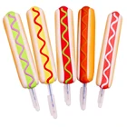 Custom shape squeeze pen 0.5mm fancy black ink ballpoint gel squishy pen hotdog pen