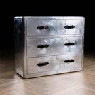 Inner Black Fabric Drawer Using Antique Aluminum Trunk Box Sale
