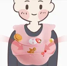 Silicon baby bib with catcher/Baby bib manufacturer China