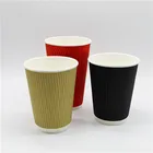 paper corrugated ripple coffee kraft insulated Expresso cup