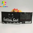 Small matt black mylar foil cotton/vape cartridge/vaporizer packaging pouch zipper bag