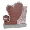 Art Sculpture Heart Ball Shape Headstone High Polished Gravestone Red Marble Granite Stone Monument Cemetery Tombstone