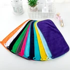 Black 100% microfiber makeup remover towel