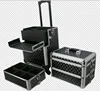 Fashion Aluminum Makeup Trolley Cosmetic Luggage Case 2 in 1 makeup case Beauty Trolley