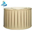 Diy Vintage Ceil Pleated Ceiling Hotel Cover Nature Drum Fabric Modern Clip On Nordic Hanging Light Lamp Shade Shades
