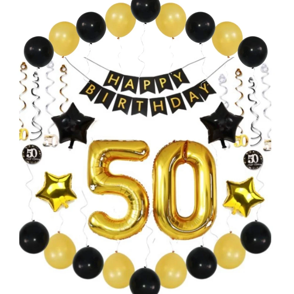 50th cumpleaños decoraciones fiesta-50 años BannerPerfect 50 años de fiesta 50th aniversario decoraciones