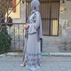 Wholesale Long Cardigan Muslim Women Coat Appliques Caftan Islamic Clothing Turkish Muslim Dress Abaya