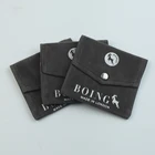 Customized velvet gift jewelry bag pouch with button