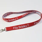 High quality personalized custom polyester detachable woven logo embroidered lanyard with keychain