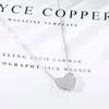 RAKOL N2095 wholesale silver color zircon jewelry heart chain necklace designs bridal
