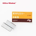 Office wisdom Existing large inventory low price supply metal stainless steel staple pins 24 6 staples