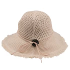 custom chinese Wholesale white paper made foldable floppy toddler summer sun straw hat women