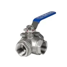 THREE 3 WAY FEMALE THREAD BALL VALVE