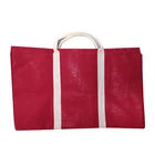 heavy duty re-usable jute tote bag shopping bag for promotional gift