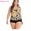 Women Padded Floral Swimwear Big Size X-5XL Fat Lady Plus Size Swim Suit