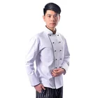 Wholesale Men Chef wear Uniform White Oilproof Custom Chef Coat jacket Clothes for restaurant hotel kecthen