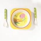 Eco-friendly Dinnerware Design Bowl Good Quality Corn Starch Pretty Design Bamboo Fibre Baby Bowl Kids Dinnerware