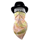 Wholesale Custom Digital Printing Multifunctional Seamless Lattice Scarf Mask Tube Triangle Bandana Towel