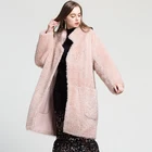 Top Fashion real Fur Coat Long Sleeves Beautiful Jacket Women Custom Outerwear