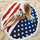 Custom sand free fast drying towel ,100% cotton round Bath beach towel with cover