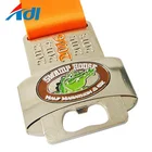 3D custom gold bottle opener personalized metal Medalion
