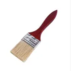 Wall decorative angled paint brush with red color wooden handle