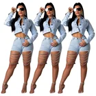 Hot irregular light blue ripped slim skinny distressed denim pants washed jeans with chain