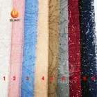 Beaded Bridal Lace Fabric Sequins Embroidery Fabric 100% Polyester Mesh