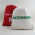 Cotton Canvas Bag Zipper Closure Shoulder Bag Canvas Bag Drawstring Backpack