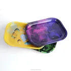 JL-003Z Cheap Wholesale Custom Printed Metal Tin Rolling Serving Tray