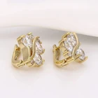 small yellow cubic zirconia cz earring, 14k gold filled earrings