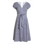 Favorable price new design linen cotton blouse dresses women summer