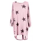 Women's Long Sleeve Tunic Fashion Loose Casual Star Print T-Shirt Tops