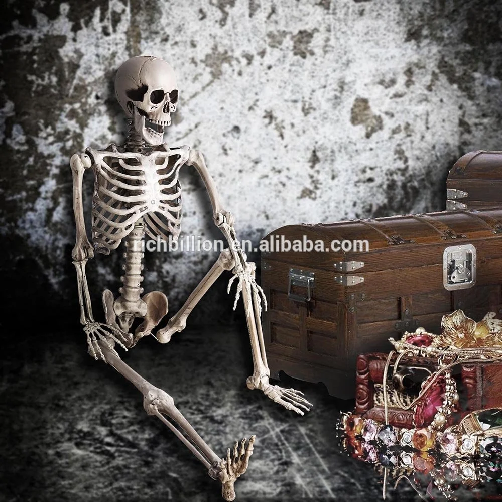 Espeluznante aterrador animado colgante esqueleto decoración de Halloween
