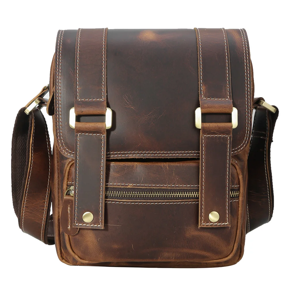 mens leather day bag