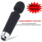 Sex Black Mini Rechargeable Womens Rotating Erotic Av Magic Vibrating Wand Massager Pussy Stimulate Wand Vibrator Sex Toy
