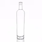 Tall 750 ml liquor custom white glass empty clear glass bottles for alcohol