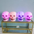 Latest arrival 6.5*5*6cm white plastic skeleton lights for halloween