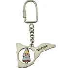 3d cut animal sports compass customized metal hook keychain china factory maker