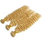 Hot selling 2019 product shining 613 blonde color deep curl hair